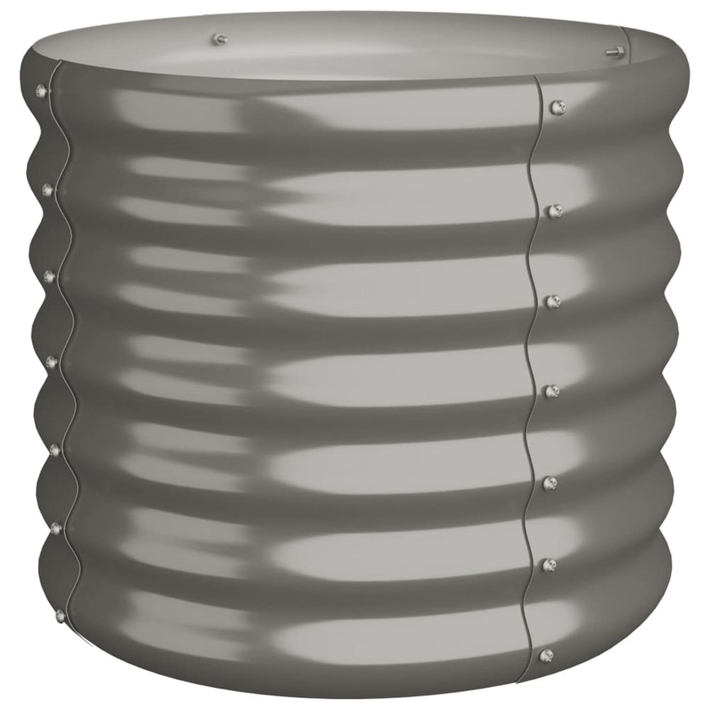 vidaXL Planter Galvanized Steel 40x40x36 cm Gray