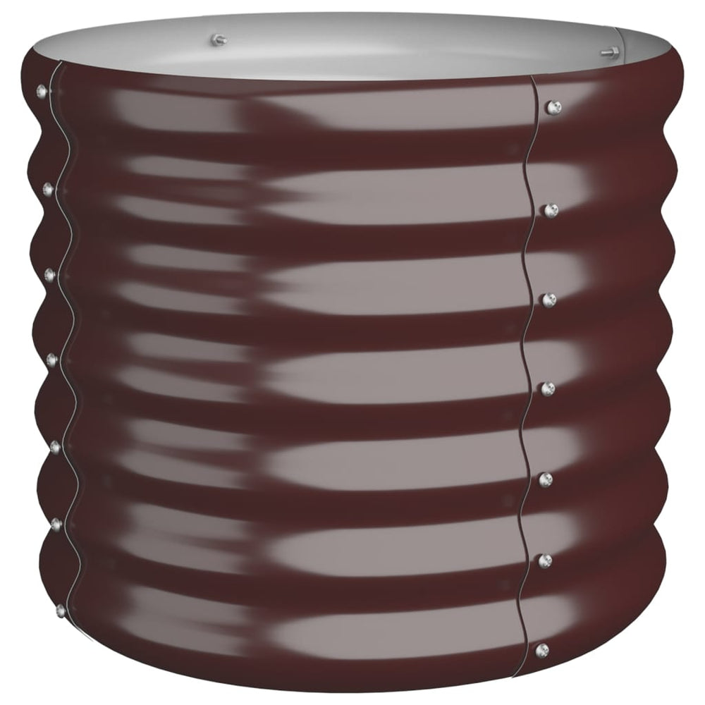 vidaXL Galvanized Steel Planter 40x40x36 cm Brown