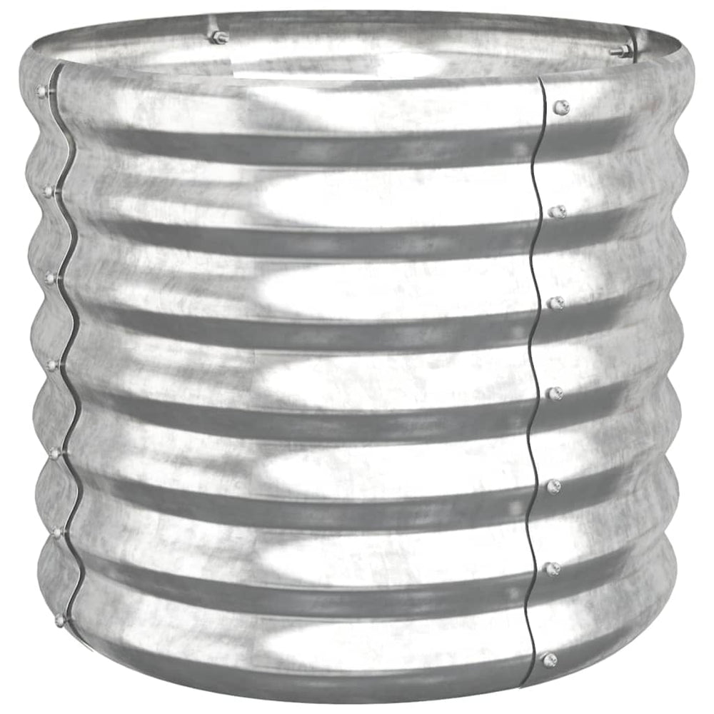 vidaXL Planter Galvanized Steel 40x40x36 cm Silver
