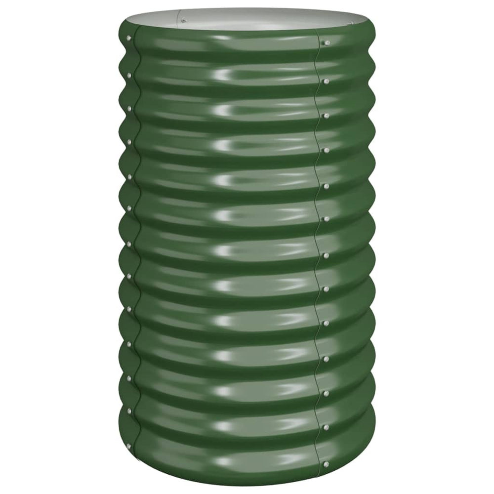 vidaXL Raised Garden Bed Galvanized Steel 40x40x68 cm Green