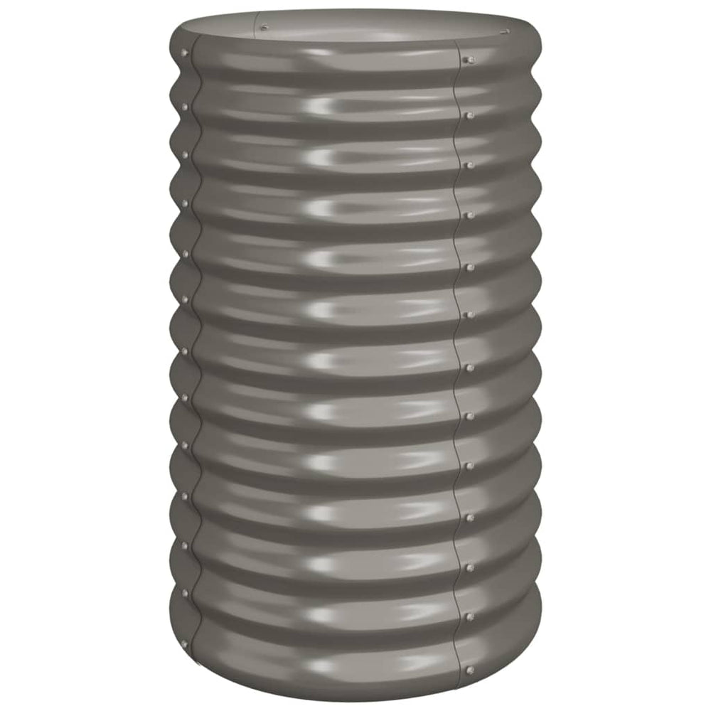 vidaXL Galvanized Steel Planter 40x40x68 cm Grey