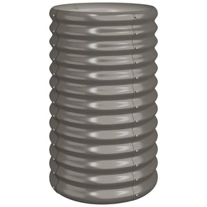 vidaXL Galvanized Steel Planter 40x40x68 cm Grey