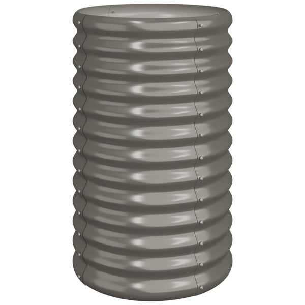 vidaXL Galvanized Steel Planter 40x40x68 cm Grey