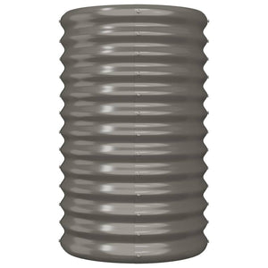 vidaXL Galvanized Steel Planter 40x40x68 cm Grey