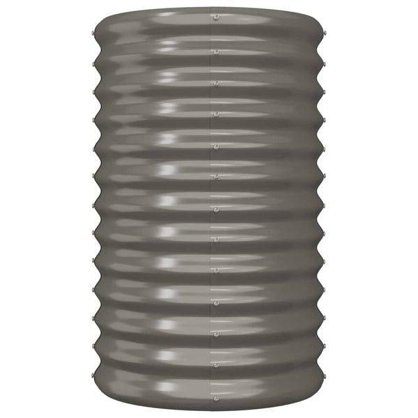 vidaXL Galvanized Steel Planter 40x40x68 cm Grey