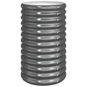 vidaXL Galvanized Steel Planter 40x40x68 cm Anthracite