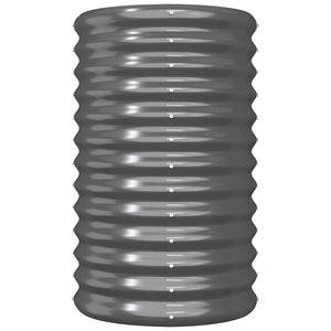 vidaXL Galvanized Steel Planter 40x40x68 cm Anthracite