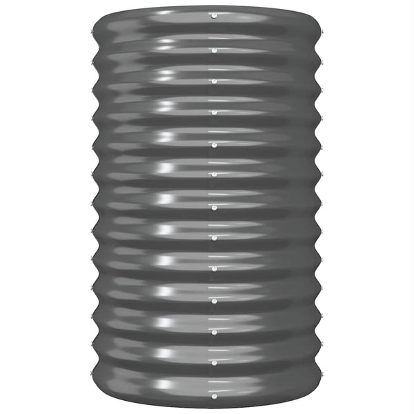 vidaXL Galvanized Steel Planter 40x40x68 cm Anthracite