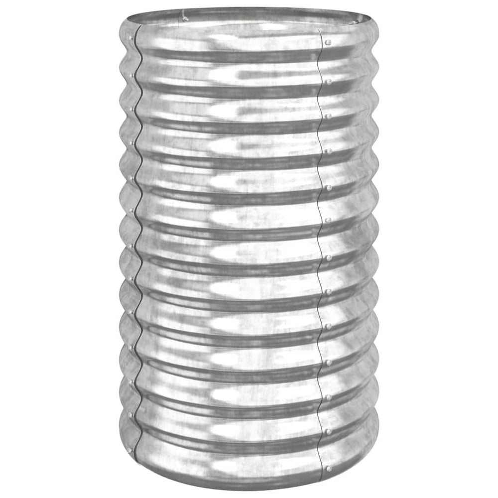 vidaXL Galvanized Steel Planter 40x40x68 cm Silver