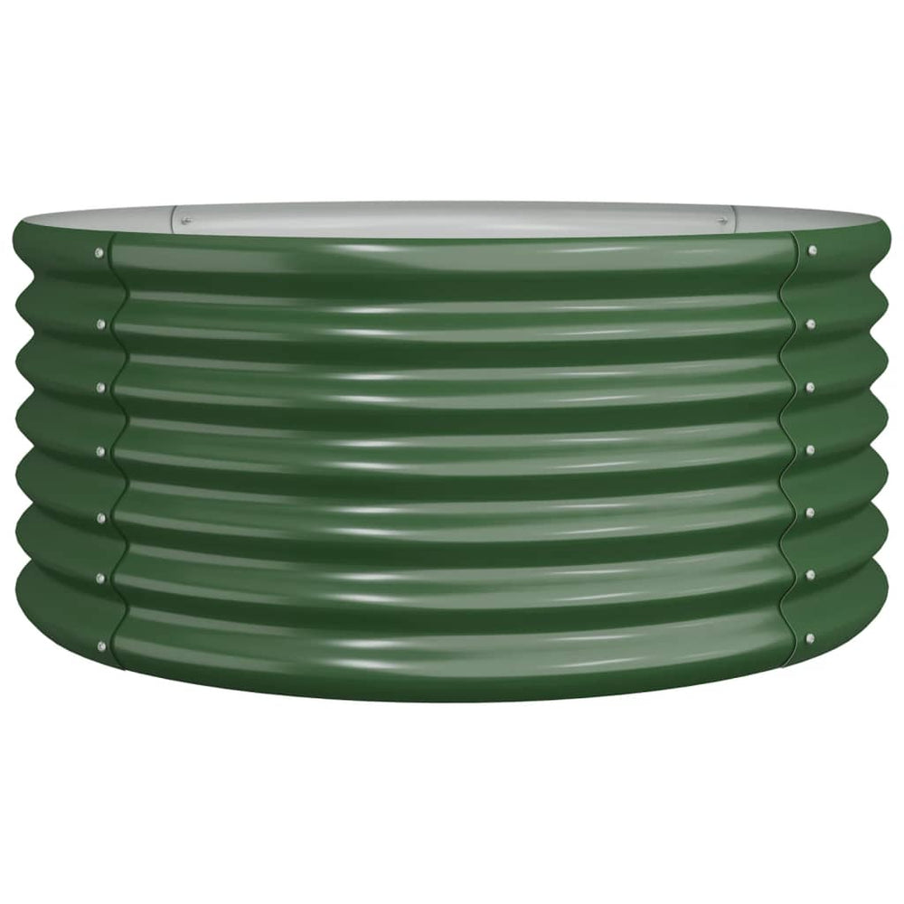 vidaXL Garden Raised Bed Galvanized Steel 80x80x36 cm Green