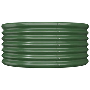 vidaXL Garden Raised Bed Galvanized Steel 80x80x36 cm Green