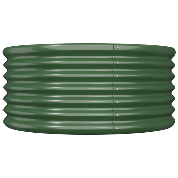 vidaXL Garden Raised Bed Galvanized Steel 80x80x36 cm Green