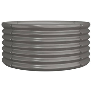 vidaXL Raised Garden Bed Galvanized Steel 80x80x36 cm Grey