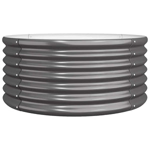 vidaXL Raised Garden Bed Galvanized Steel 80x80x36 cm Anthracite