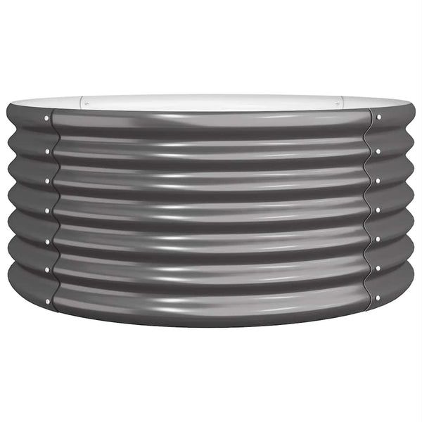 vidaXL Raised Garden Bed Galvanized Steel 80x80x36 cm Anthracite