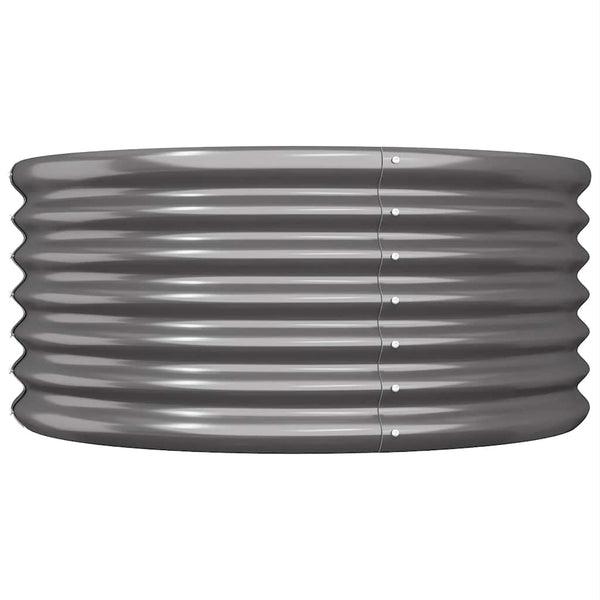 vidaXL Raised Garden Bed Galvanized Steel 80x80x36 cm Anthracite