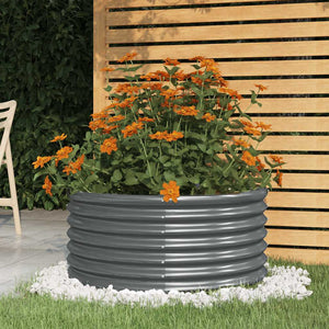 vidaXL Raised Garden Bed Galvanized Steel 80x80x36 cm Anthracite