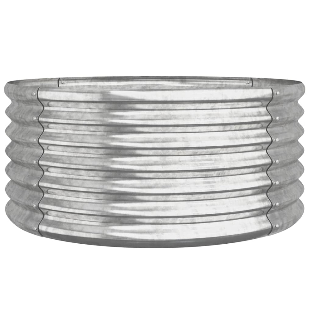 vidaXL Galvanized Steel Planter 80x80x36 cm Silver