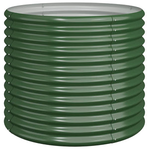 vidaXL Raised Garden Bed Galvanized Steel 80x80x68 cm Green