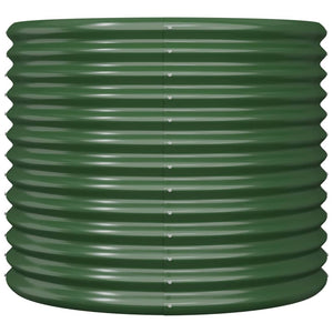 vidaXL Raised Garden Bed Galvanized Steel 80x80x68 cm Green