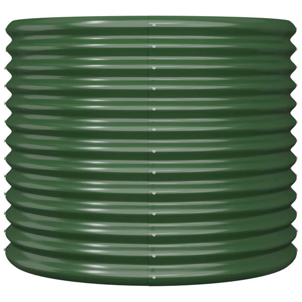 vidaXL Raised Garden Bed Galvanized Steel 80x80x68 cm Green