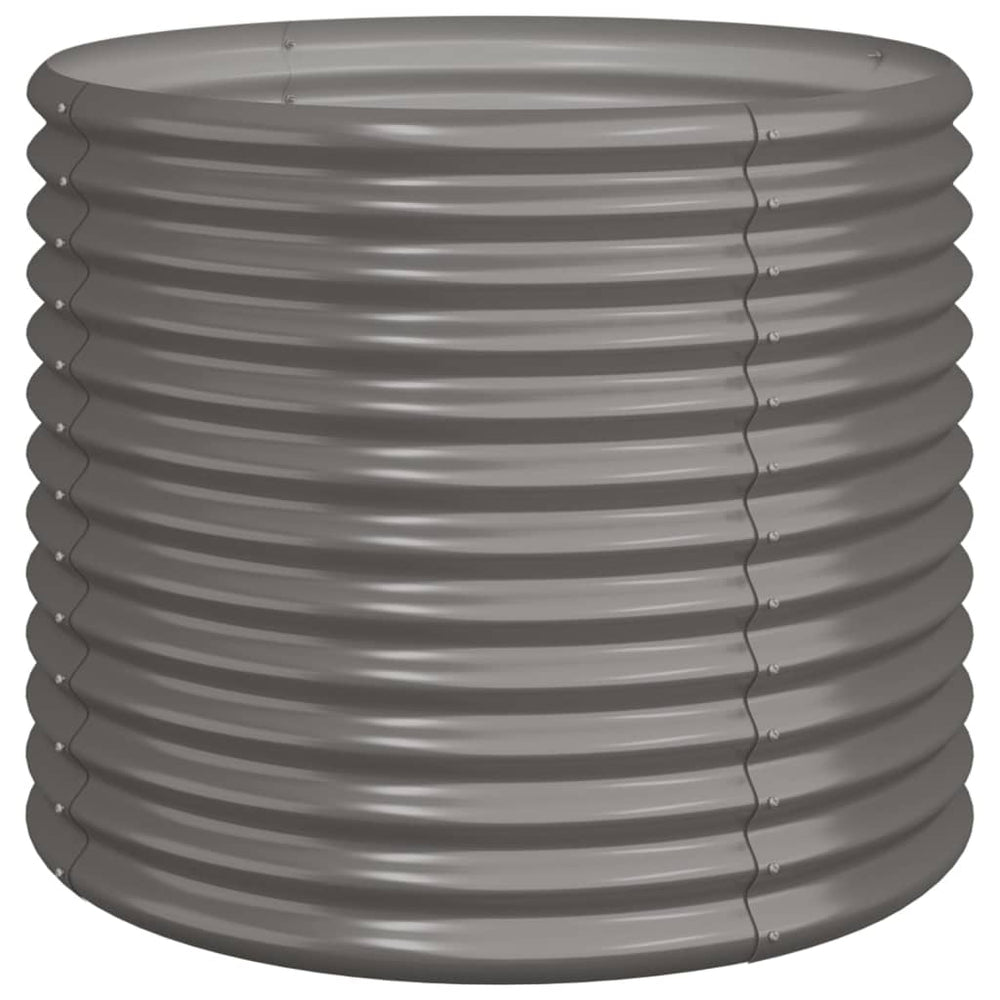 vidaXL Raised Garden Bed Galvanized Steel 80x80x68 cm Gray