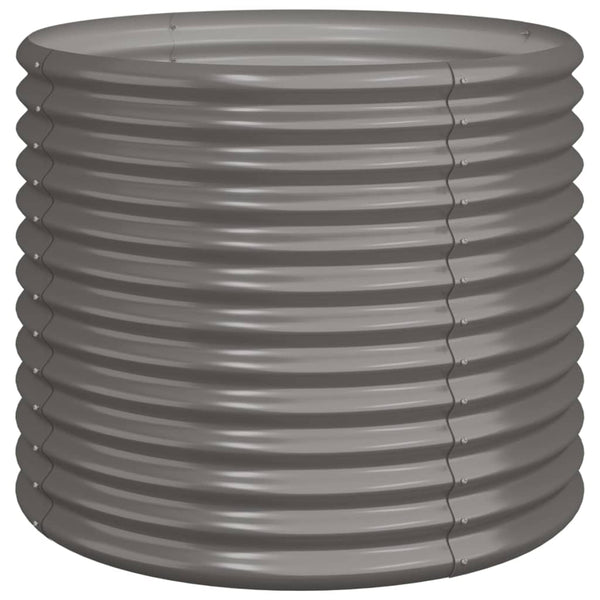 vidaXL Raised Garden Bed Galvanized Steel 80x80x68 cm Gray