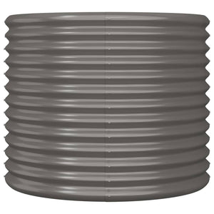 vidaXL Raised Garden Bed Galvanized Steel 80x80x68 cm Gray