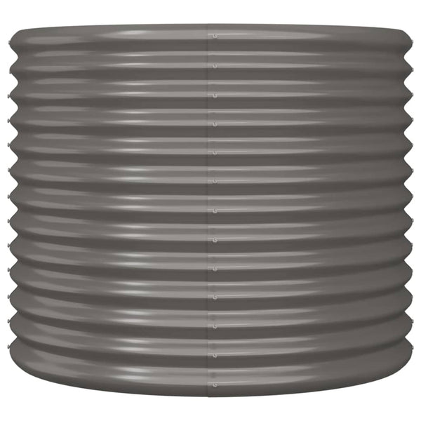 vidaXL Raised Garden Bed Galvanized Steel 80x80x68 cm Gray