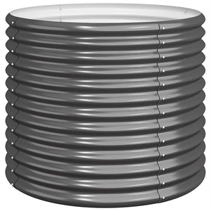 vidaXL Galvanized Steel Planter 80x80x68 cm Anthracite