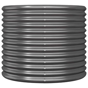 vidaXL Galvanized Steel Planter 80x80x68 cm Anthracite