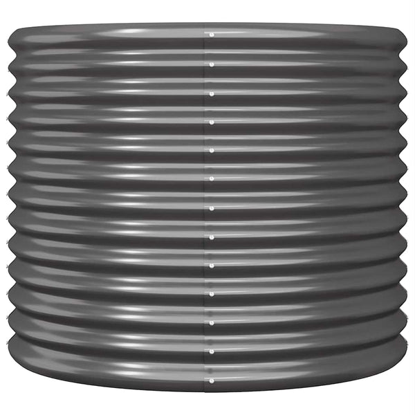 vidaXL Galvanized Steel Planter 80x80x68 cm Anthracite