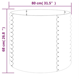 vidaXL Galvanized Steel Planter 80x80x68 cm Anthracite