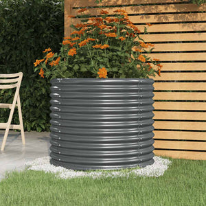vidaXL Galvanized Steel Planter 80x80x68 cm Anthracite