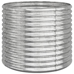 vidaXL Galvanized Steel Raised Garden Bed 80x80x68 cm Silver