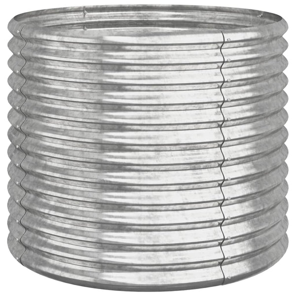 vidaXL Galvanized Steel Raised Garden Bed 80x80x68 cm Silver