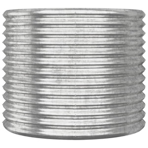 vidaXL Galvanized Steel Raised Garden Bed 80x80x68 cm Silver