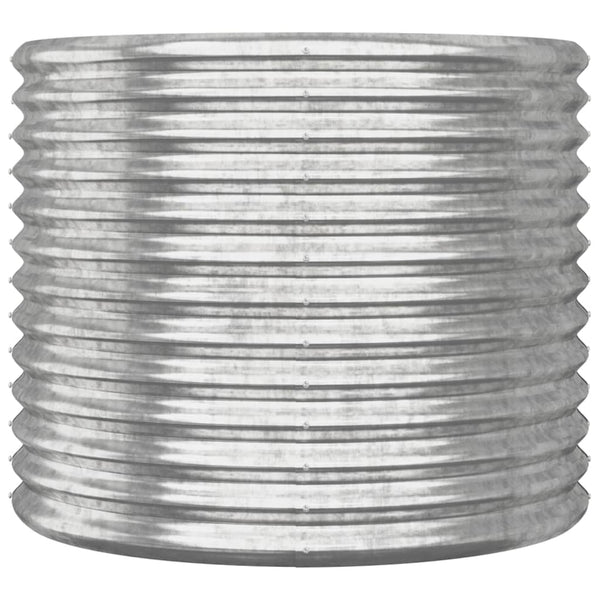 vidaXL Galvanized Steel Raised Garden Bed 80x80x68 cm Silver