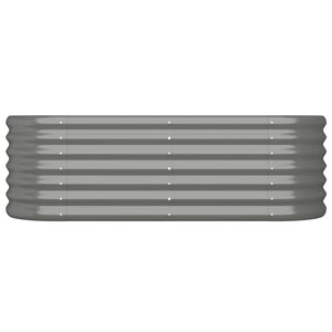 vidaXL Raised Garden Bed Galvanized Steel 114x40x36 cm Gray