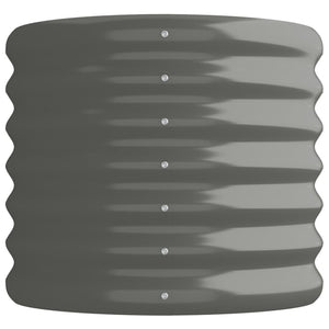 vidaXL Raised Garden Bed Galvanized Steel 114x40x36 cm Gray
