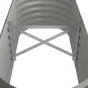vidaXL Raised Garden Bed Galvanized Steel 114x40x36 cm Gray
