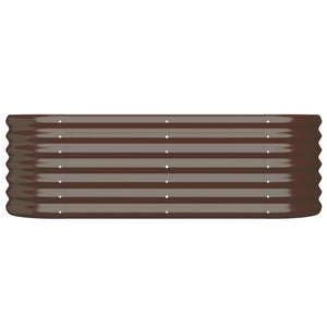 vidaXL Raised Garden Bed Galvanized Steel 114x40x36 cm Brown