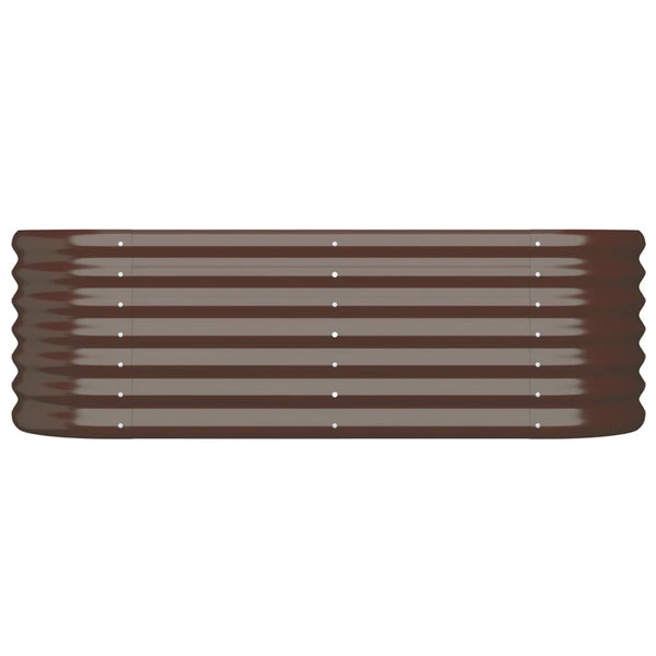 vidaXL Raised Garden Bed Galvanized Steel 114x40x36 cm Brown