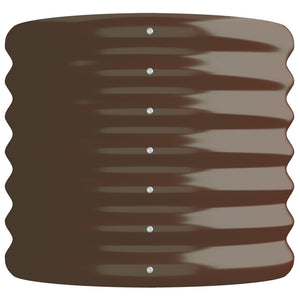 vidaXL Raised Garden Bed Galvanized Steel 114x40x36 cm Brown