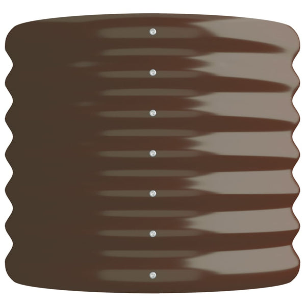 vidaXL Raised Garden Bed Galvanized Steel 114x40x36 cm Brown
