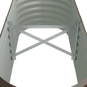 vidaXL Raised Garden Bed Galvanized Steel 114x40x36 cm Brown