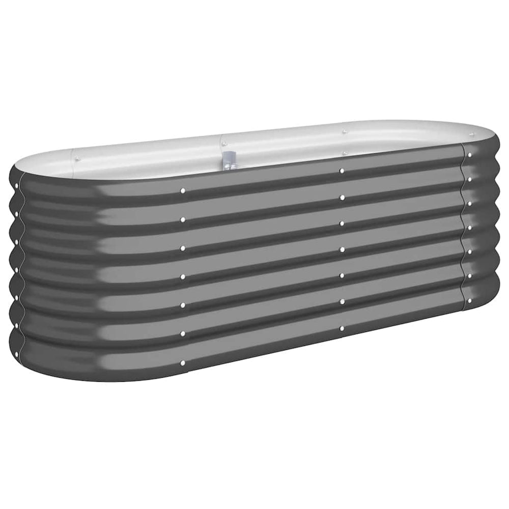 vidaXL Raised Garden Bed Galvanized Steel 114x40x36 cm Anthracite