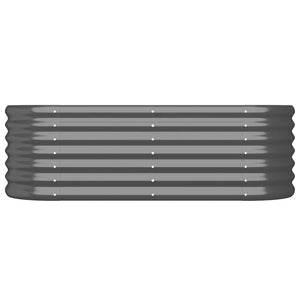 vidaXL Raised Garden Bed Galvanized Steel 114x40x36 cm Anthracite