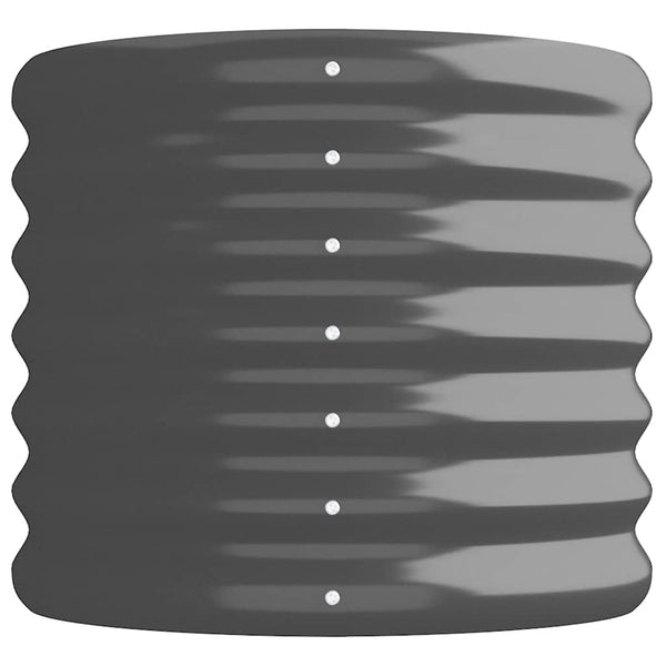 vidaXL Raised Garden Bed Galvanized Steel 114x40x36 cm Anthracite