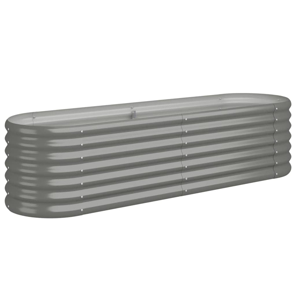 vidaXL Raised Garden Bed Galvanized Steel 152x40x36 cm Gray